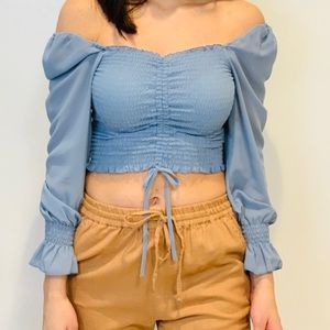 Sheer long sleeve top